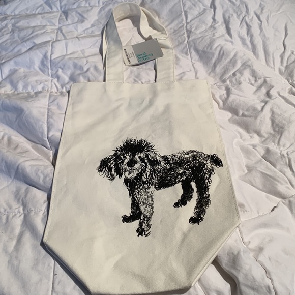 Poodle pet - canvas bag with fluffy looking poodle London royal academy of arts - Picture 2 of 5